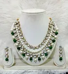Women'S Copper Gold Plated Jewellery Set, Green