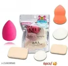 Contour Palette with 6 Pcs Makeup Blender 