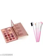 Eye Shadow Palette with 5 Pcs Makeup Brushes 
