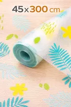 Floral PVC Kitchen Cabinet Shelf Mat Kitchen Mat EVA Food Grade Multipurpose Washable Anti Slip Mat/Sheet for Fridge, Shelf Liner, Table, Kitchen Drawer mat 