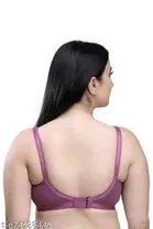 Hosiery Solid Bras for Women, Brown & Pink, Pack of 2 
