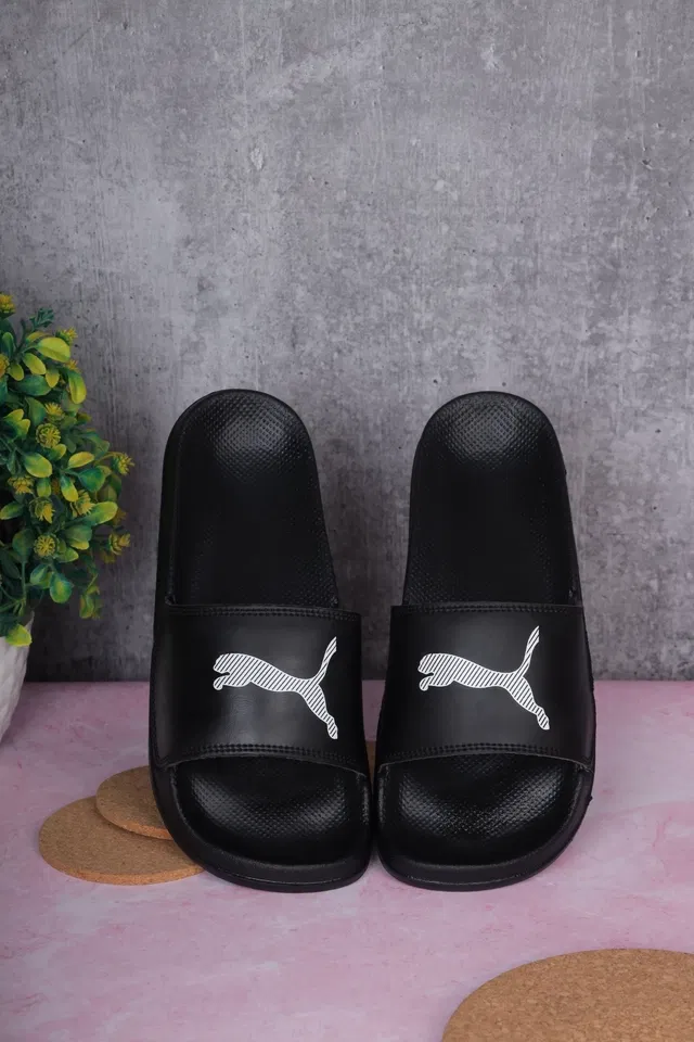 Casual Slides for Men (Black, 6)