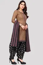 Cotton Suit Fabric with Dupatta for Women 