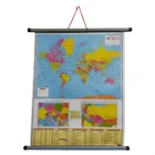 World hanging Map for Students useful in School and Competitive Exams (Pack of 1)