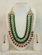 Elite Fancy Jewellery Set for Women & Girls, Green
