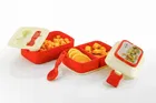 2 Containers Lunch Box with Roti Tray and 2 Spoons. 