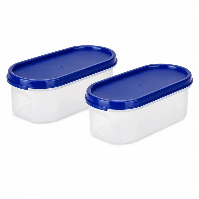 Space Saver Oval Container 600ml (2pc)