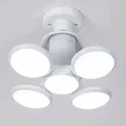Foldable Light, Five-Leaf Fan Blade LED Light Bulb 25 W, White
