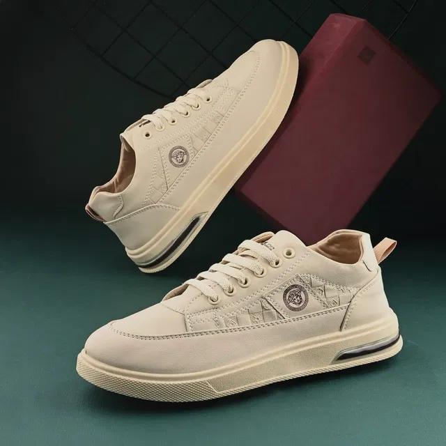 Sneakers for Men (Beige, 6)