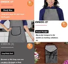 KANUSHI Industries Apron For Kitchen Waterproof With Front Pocket- Set of 2 