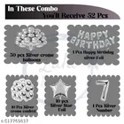 52 Pcs 7th Birthday Decoration kit, Multicolour, Set of 1