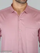 Cotton Solid Shirts for Men, Coral 