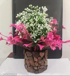 Plastic Artificial Flower With Pot,Multicolour