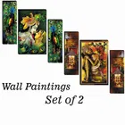 MDF 2 Pcs Designer Wall Painting for Home & Office 