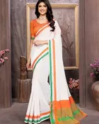 Cotton Silk Printed Saree for Women, Multicolor 