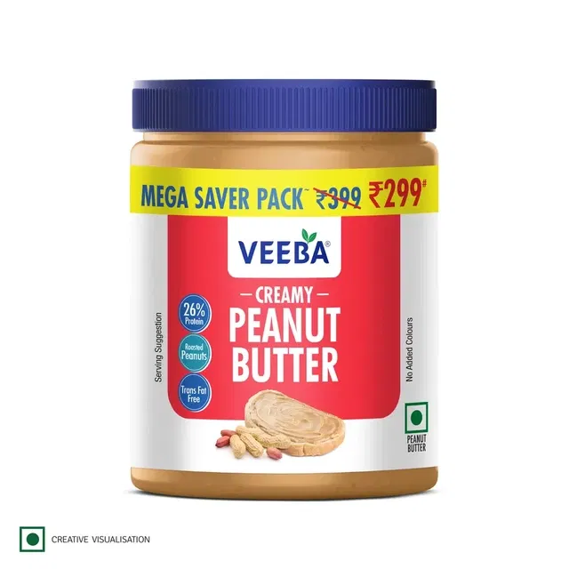 वीबा पीनट बटर क्रीमी 900 g (जार)