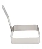 Dynore Stainless Steel Square Egg/Pancake Ring with Handle 10x10x13 cm