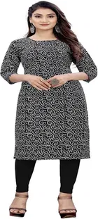 Crepe Printed Kurti for Women 