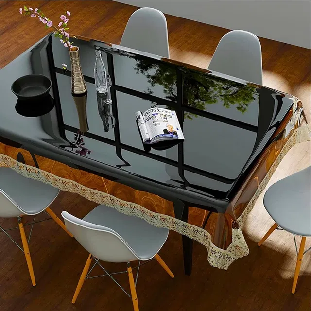 PVC Printed 4 Seaters Table Cover (Multicolor, 40x60 inches)