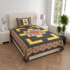 Flat Jaipuri Prints Single Bedsheet with 1 Pillow Cover 100% Cotton 