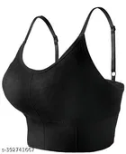 Cotton Blend Sports Bra Women, Multicolour, Pack of 3 