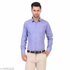 Cotton Blend Solid Full Sleeves Shirt for Men 