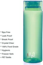 CELLO H2O Round Unbreakable Plastic Water Bottle 1 Liter, Green