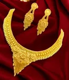 Alloy Choker Necklace with Earrings for Women 