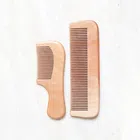 Wooden Hair Combs (Brown, Pack of 2)