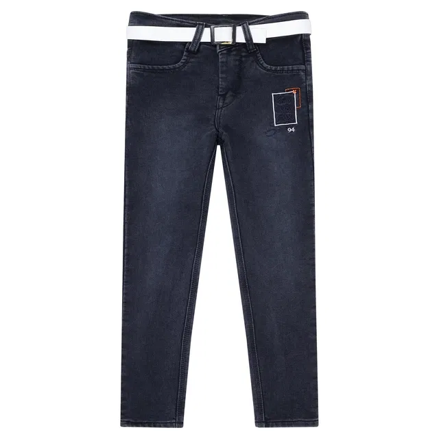 Slim fit Denim Jeans for Boys (Black, 32)