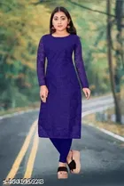 Net Kurti for Women,  Blue  
