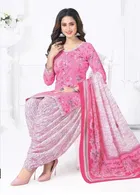 Crepe Floral Punjabi Suits for Women 