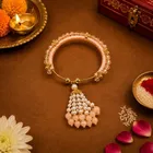 Designer Kada Shape Lumba Peach
