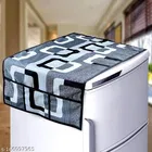 KANUSHI Industries® 1Pc Fridge Cover for Top with 6 Utility Pockets + Taddy Design 4 Fridge Mats 