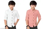 Self Design Cotton Blend Long Sleeve Shirt for Boys 