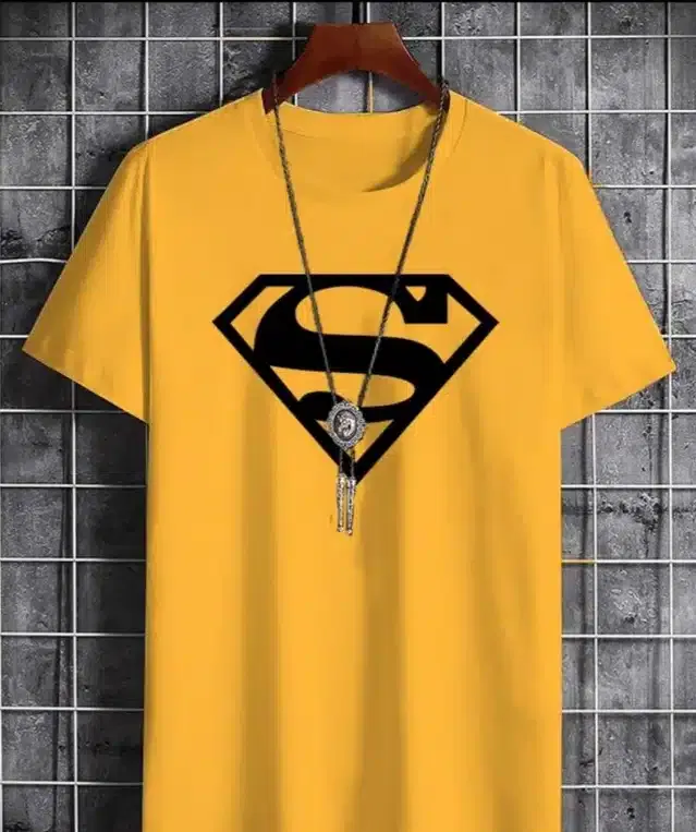 Round Neck T-Shirt for Men (Mustard, M)