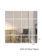 Acrylic Square Shaped Wall Mirror Stickers 