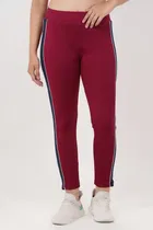 Polyester Solid Tights for Women (Maroon, 28)