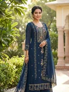 Georgette Punjabi/All Over Suits Semi-Stitched Suits 