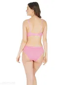 Cotton Blend Solid Lingerie Set for Women 