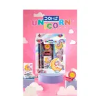 DOMS Unicorn Stationery 7 pcs Kit Includes 1 Unicorn Compass Box,1 Sports Wheel Shape Eraser, 1 Sharpener, 2 Unicorn Pencils & 1 Pack of 12 Shades Wax Crayons 