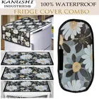 KANUSHI Industries® 1Pc Fridge Cover for Top with 6 Utility Pockets + 1 Handles Covers + 3 Fridge Mats 