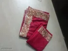 Chinnon Embellished Saree For Women, Pink
