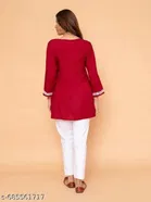 Chikankari Embroidery Short Kurti for Women 