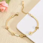 Stainless Steel Gold Plated Bracelet for Women, Gold