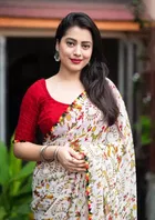 Georgette Printed Saree for Women 