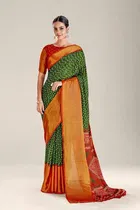 Moss Chiffon Printed Saree for Women 