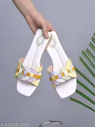 Comfort White Flat Sandals for Women 