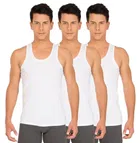Cotton Vest for Men, Pack of 3 (White, S)