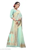 Chanderi Cotton Zari Woven Saree for Women 